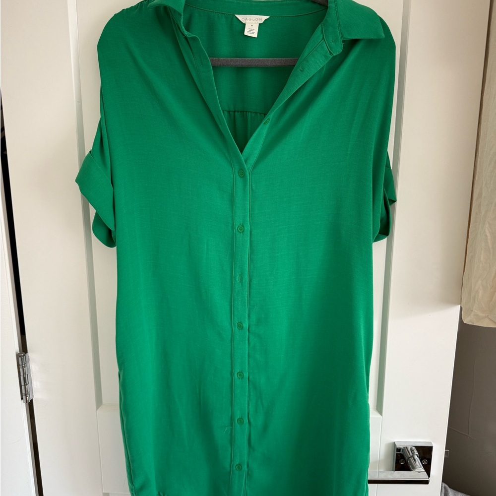Caslon Green Shirt Dress